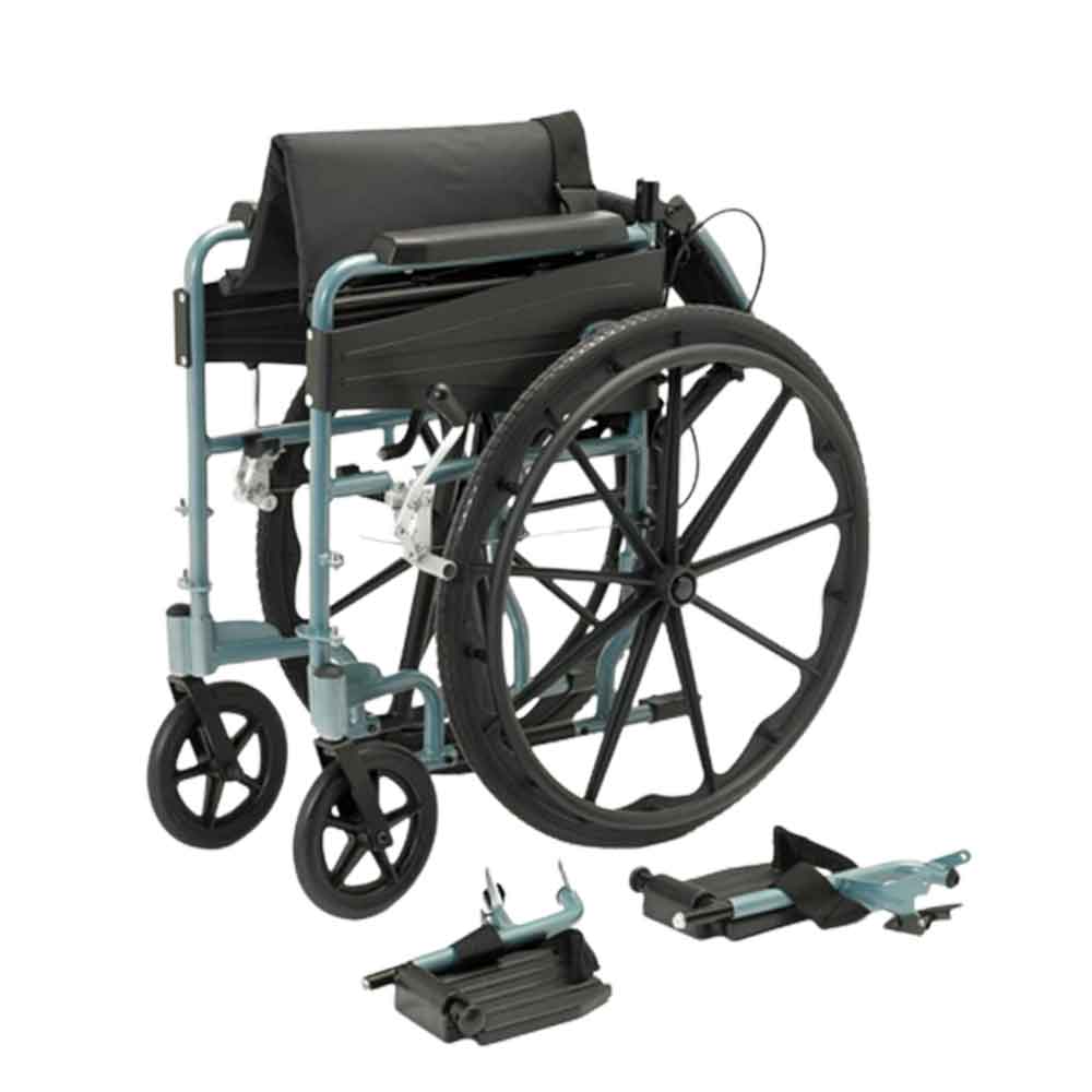 Days Escape Lite Self Propelled Wheelchair Ultra lightweight Folded with Footrests Unattached Days Escape Lite Self Propelled Wheelchair Ultra lightweight Folded with Footrests Unattached
