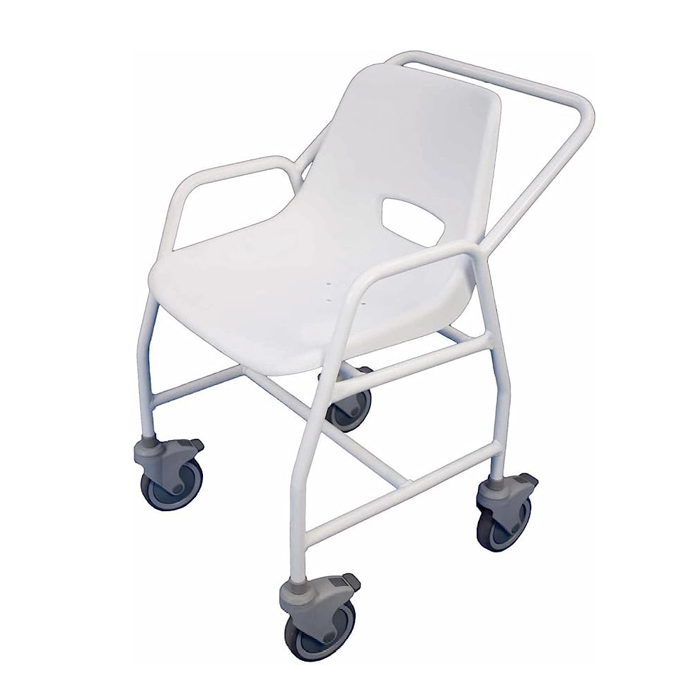 Hythe Mobile Shower Chair with 4 Castors (Height Adjustable) Hythe Mobile Shower Chair with 4 Castors (Height Adjustable)