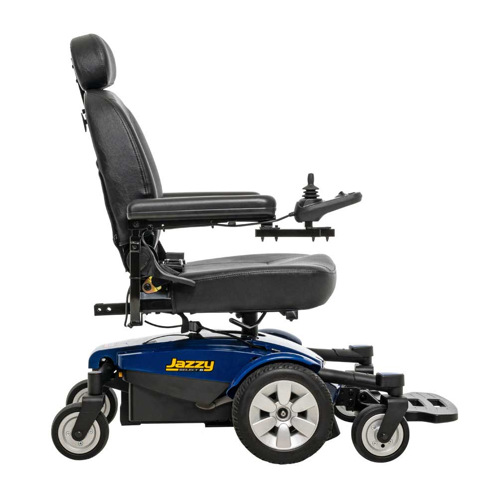 Pride-Jazzy-Select-6-Powerchair---Blue-Side Pride-Jazzy-Select-6-Powerchair---Blue-Side