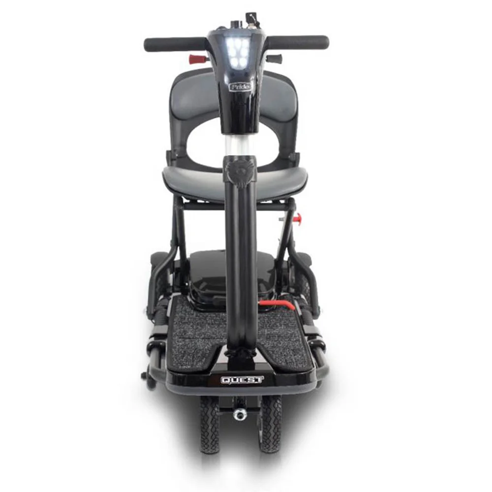 Pride Mobility Quest Folding Mobility Scooter Black Front Pride Mobility Quest Folding Mobility Scooter Black Front