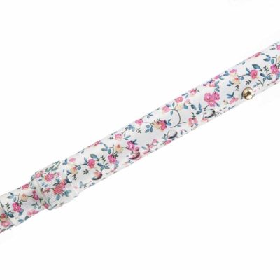 Folding Adjustable Walking Stick Pink Flowers Adjustable Settings