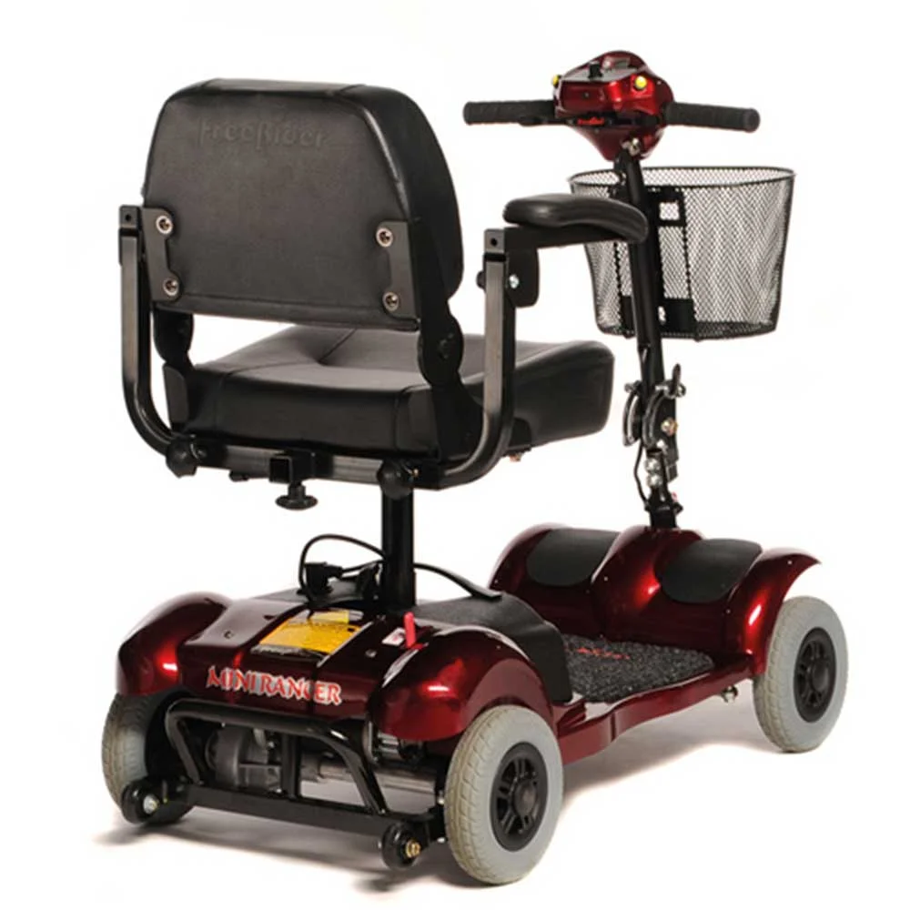 Freerider Mini Range Mobility Scooter in Red Rear