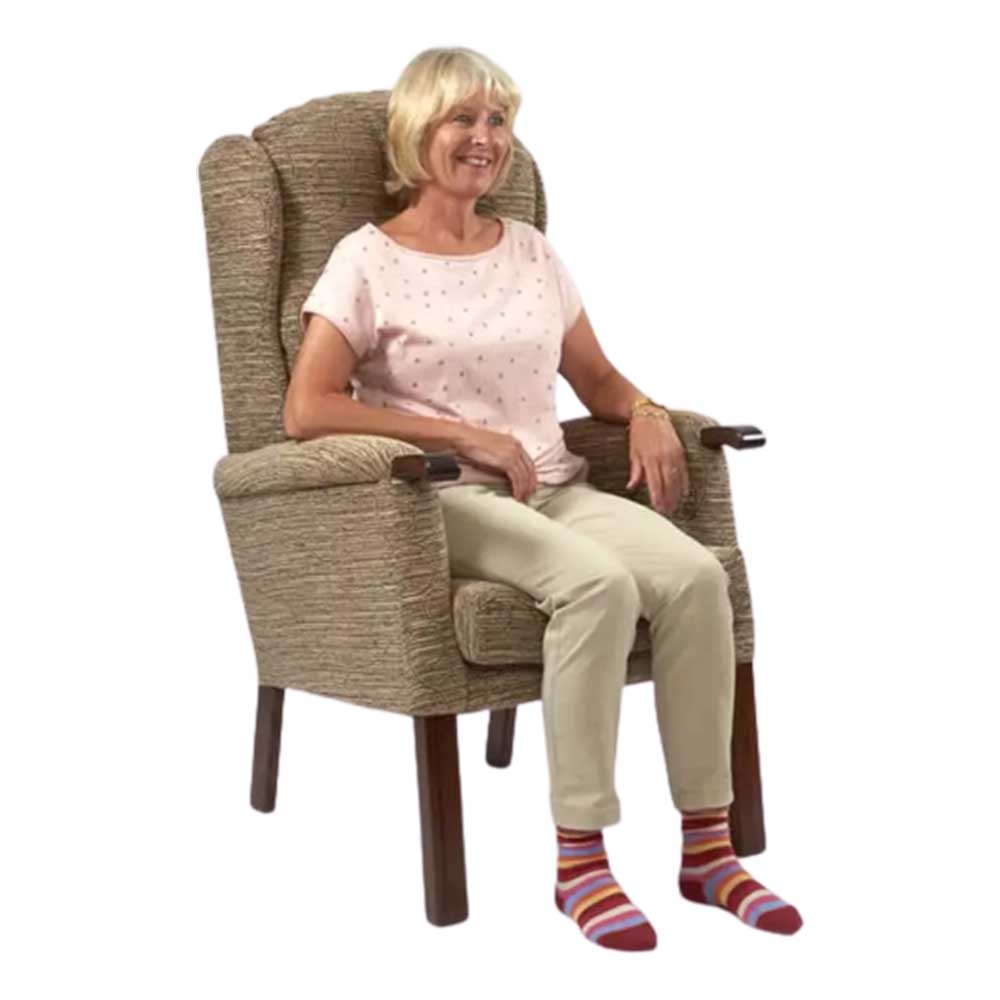 Narberth High Back Chair Woman Sitting Narberth High Back Chair Woman Sitting