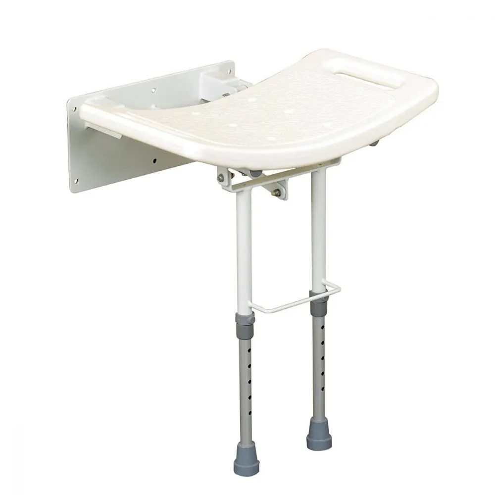 Days Wall Mounted Shower Seat with Leg Days Wall Mounted Shower Seat with Leg