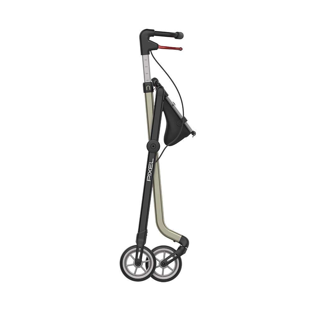 Lightweight Indoor Rollator Space I Champagne Folded Lightweight Indoor Rollator Space I Champagne Folded