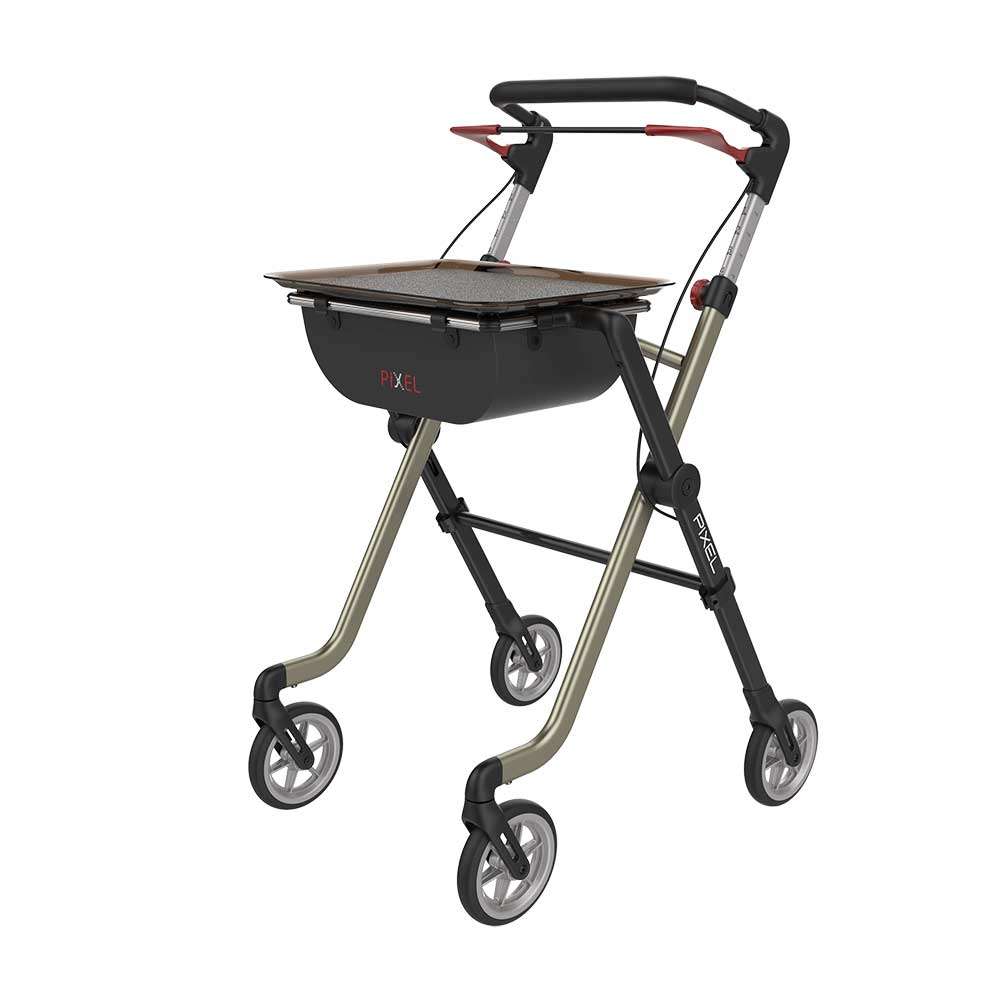 Lightweight Indoor Rollator Space I Champagne Front Left Lightweight Indoor Rollator Space I Champagne Front Left