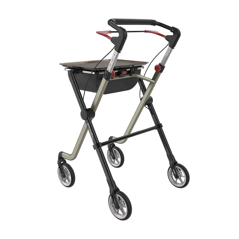 Lightweight Indoor Rollator Space I Champagne Rear Left Lightweight Indoor Rollator Space I Champagne Rear Left