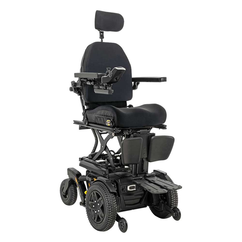 Quantum-4Front2-BackinBlack-Lift Quantum 4Front2 BackinBlack Lift - Front-Wheel Drive Powerchair