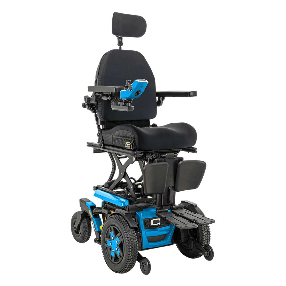 Quantum-4Front2-ElectricBlue-Lift Quantum 4Front2 Electric Blue Lift - Front-Wheel Drive Powerchair