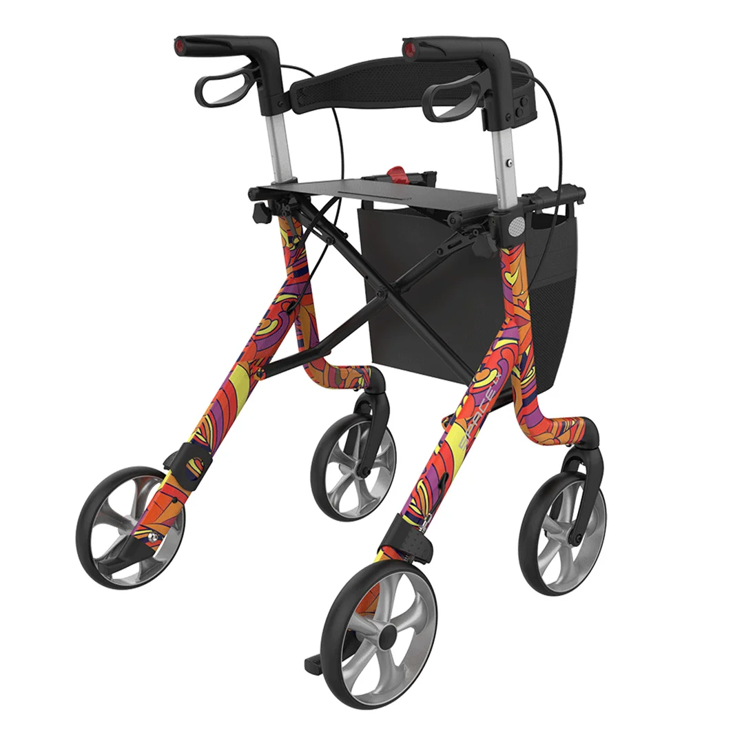 Space LX Rollator Flower Power back right