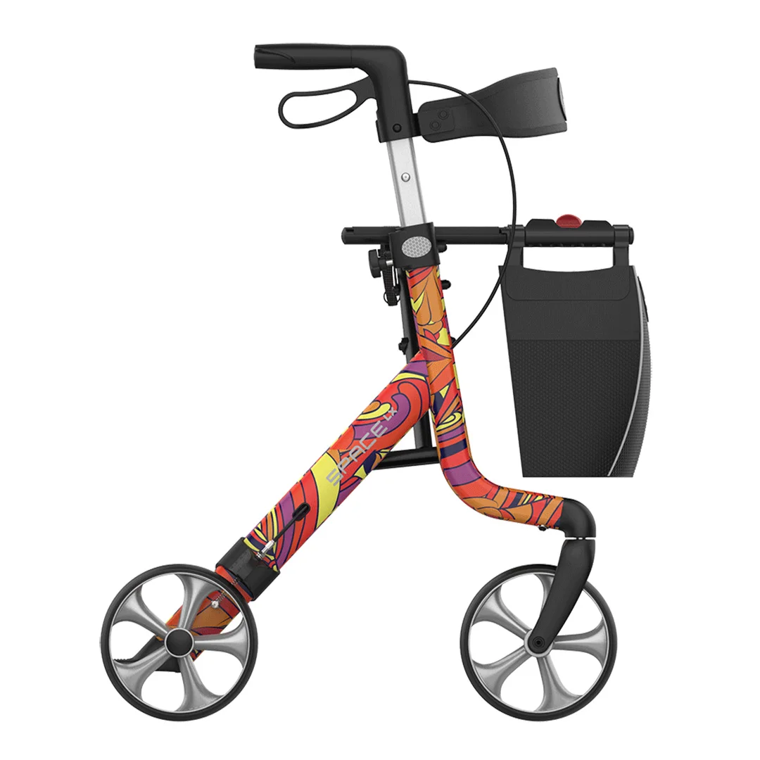 Space LX Rollator Flower Power side