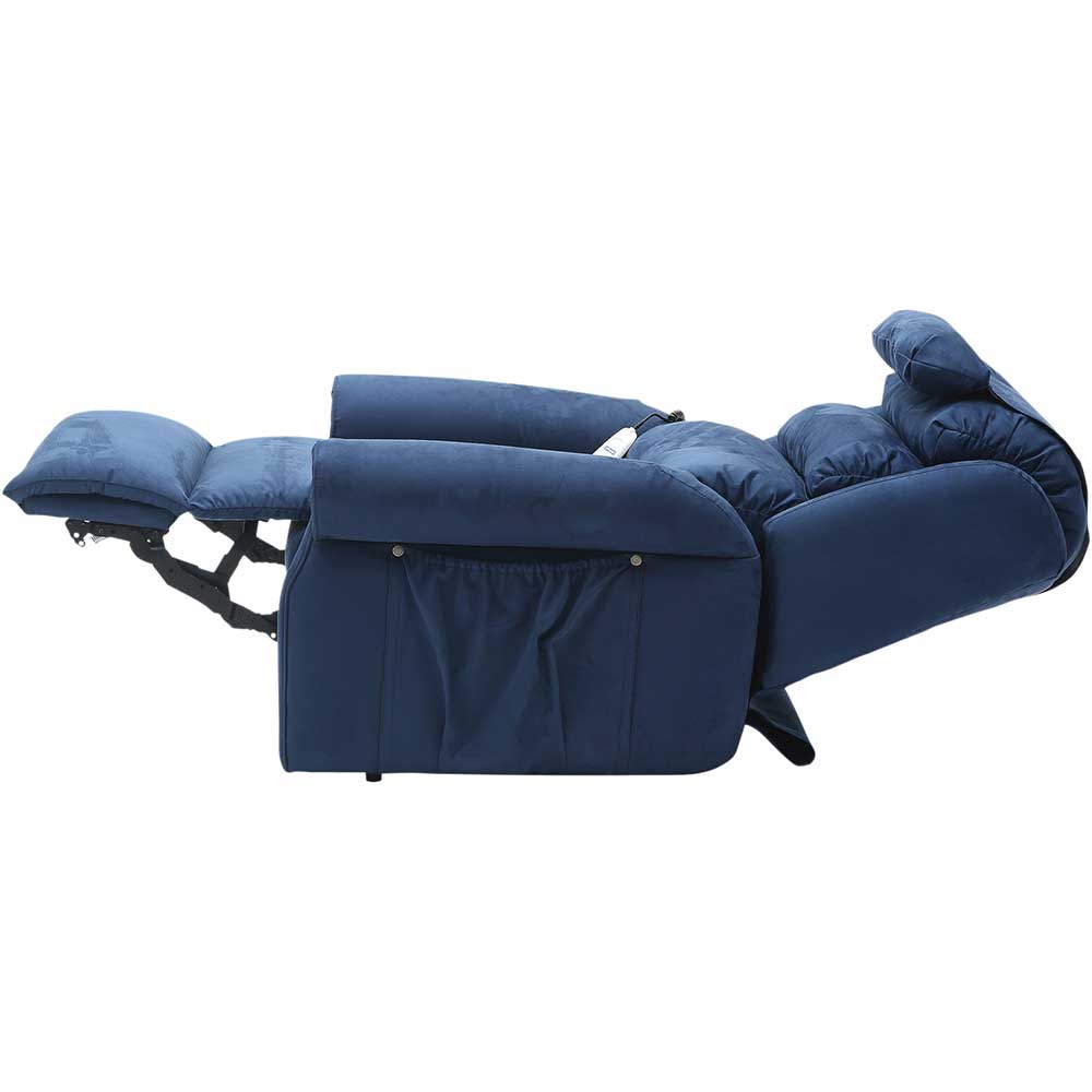 Sandfield Riser Recliner Chair Dual Motor - Blue Flat Sandfield Riser Recliner Chair Dual Motor - Blue Flat