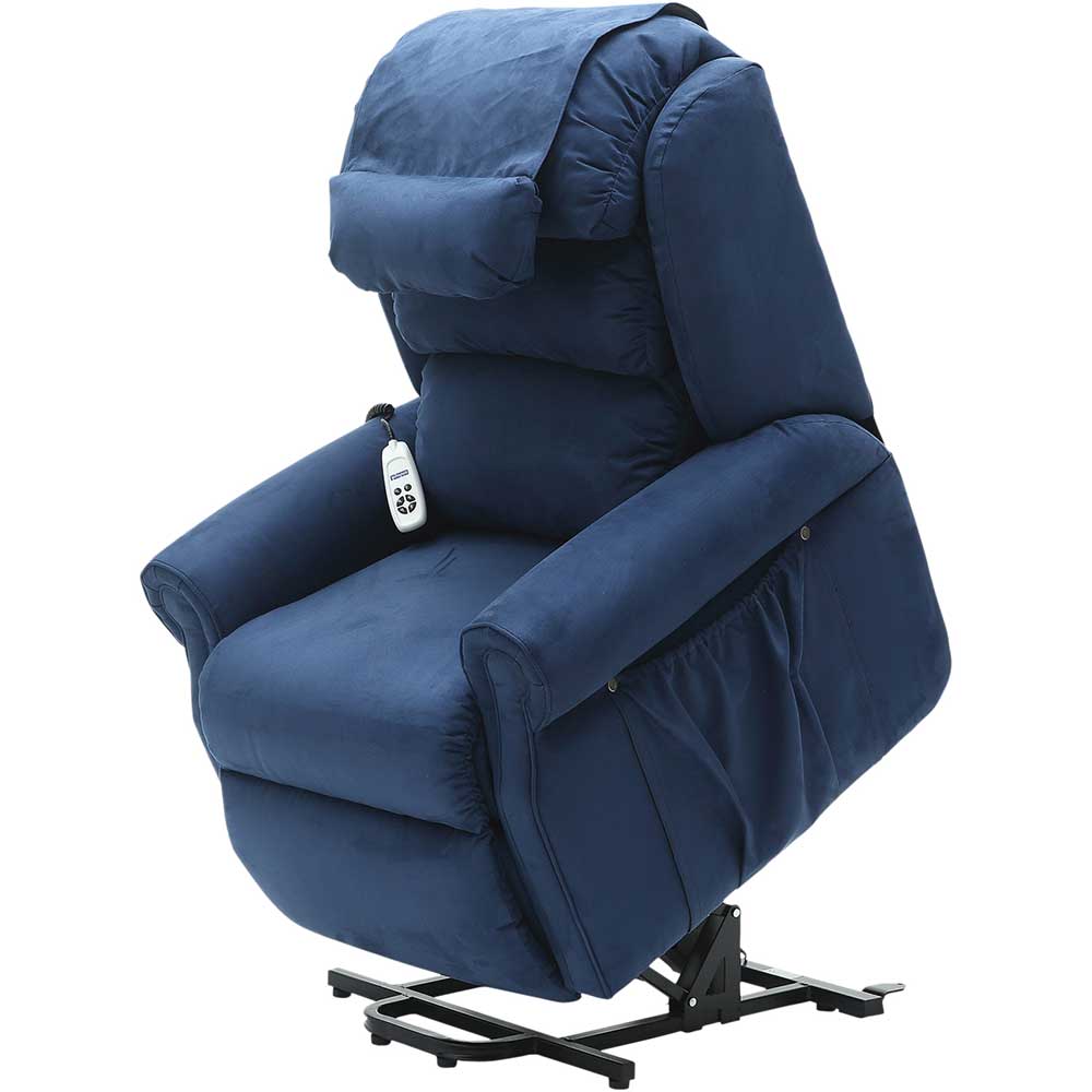 Sandfield Riser Recliner Chair Dual Motor - Blue Raised Sandfield Riser Recliner Chair Dual Motor - Blue Raised