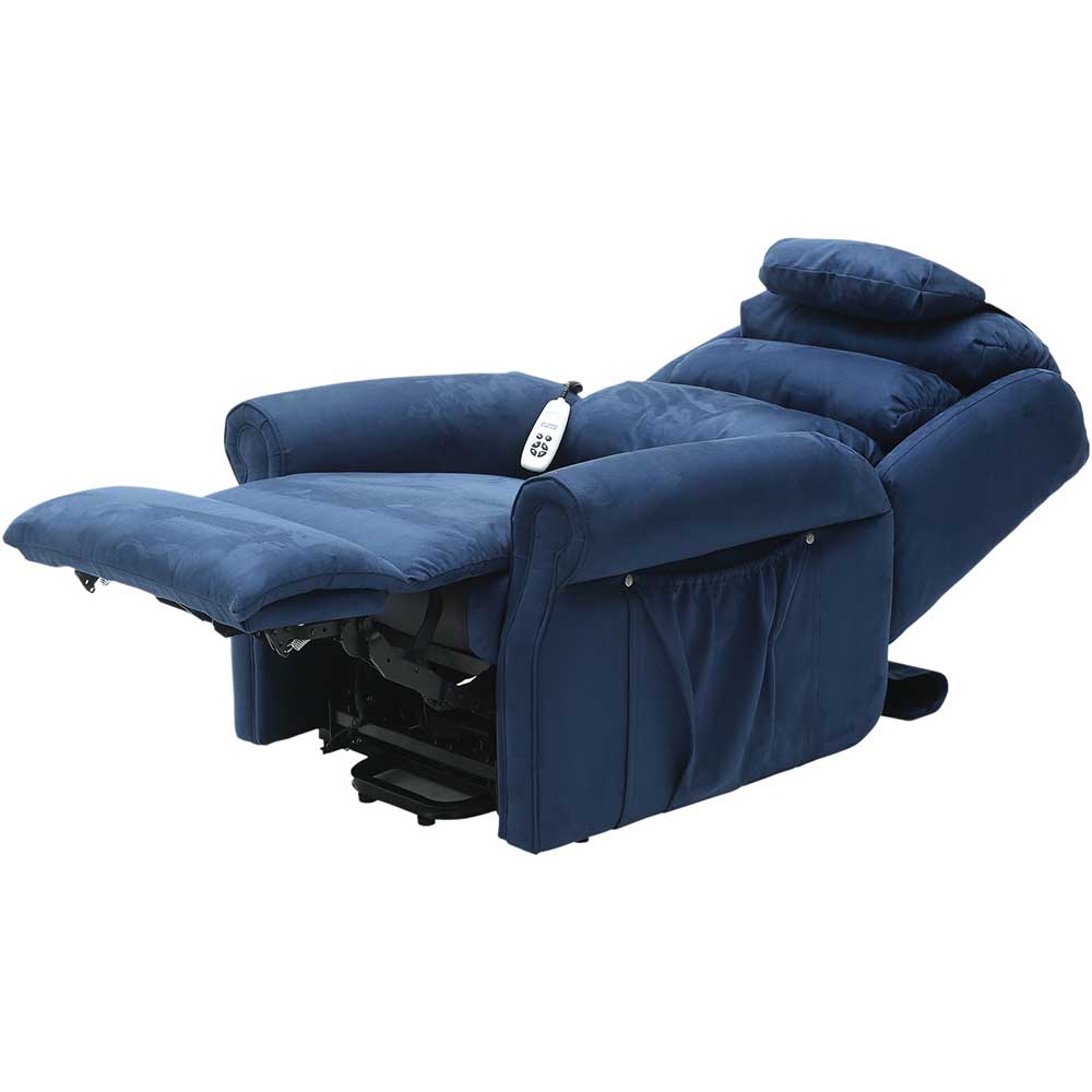 Sandfield Riser Recliner Chair Dual Motor Blue Reclined Sandfield Riser Recliner Chair Dual Motor Blue Reclined