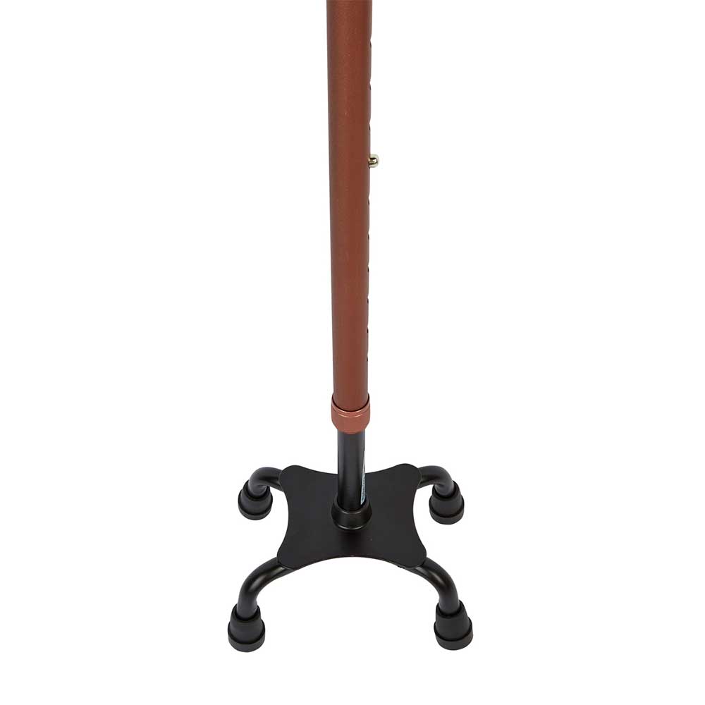 Ziggy Quad Offset Matte Bronze Cane Base Close Up Ziggy Quad Offset Matte Bronze Cane Base Close Up