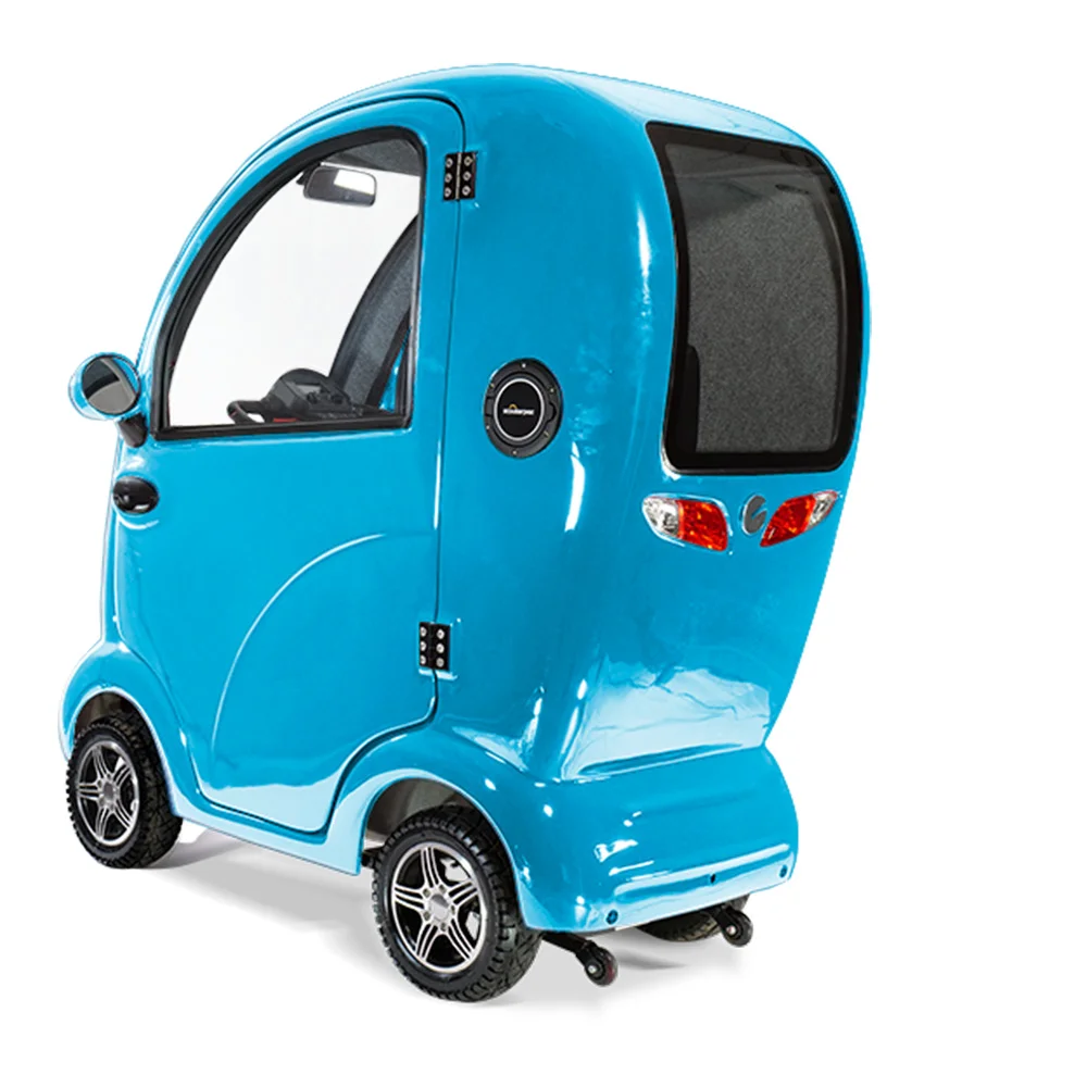 Scooterpac Cabin Car Mk2 Mobility Scooter Ice Blue Rear Right Scooterpac Cabin Car Mk2 Mobility Scooter Ice Blue Rear Right