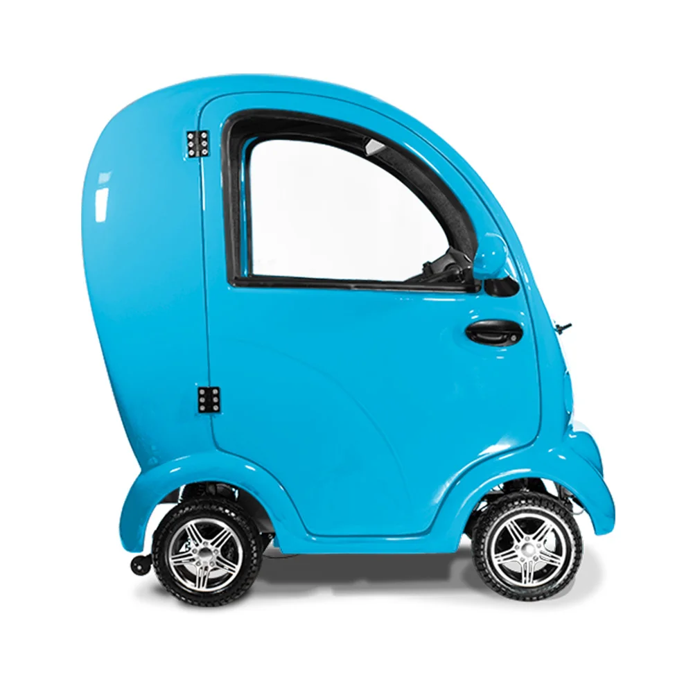 Scooterpac Cabin Car Mk2 Mobility Scooter Ice Blue Side Right Scooterpac Cabin Car Mk2 Mobility Scooter Ice Blue Side Right