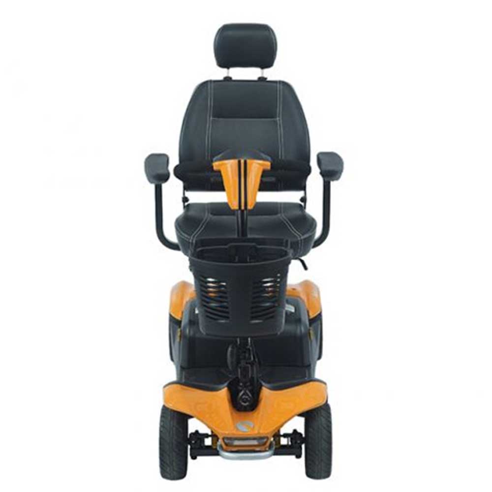Electric Mobility Transportable Mobility Scooter Vista DX Sunset Orange Front Electric Mobility Transportable Mobility Scooter Vista DX Sunset Orange Front