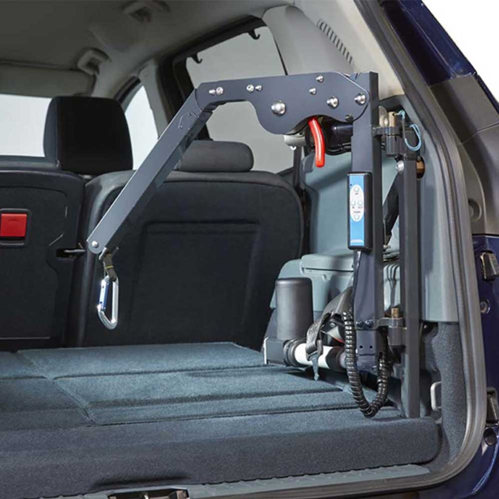 Autochair Car Boot Hoist Smart Lifter LM Fixed Inside a Car Boot Autochair Car Boot Hoist Smart Lifter LM Fixed Inside a Car Boot