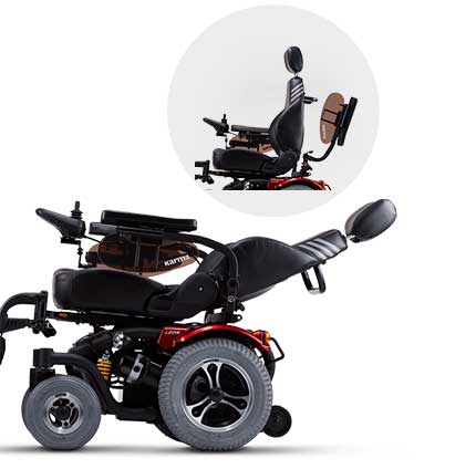 Karma Leon Captain Rear Wheel Powerchair Manual Recline & Flip-back Armrests 