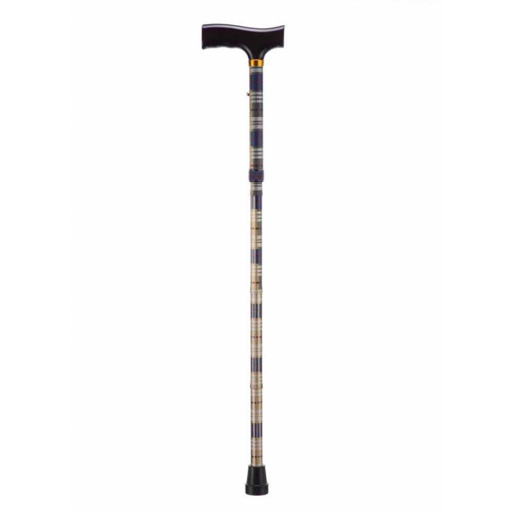 Folding Adjustable Walking Stick Tartan Folding Adjustable Walking Stick Tartan