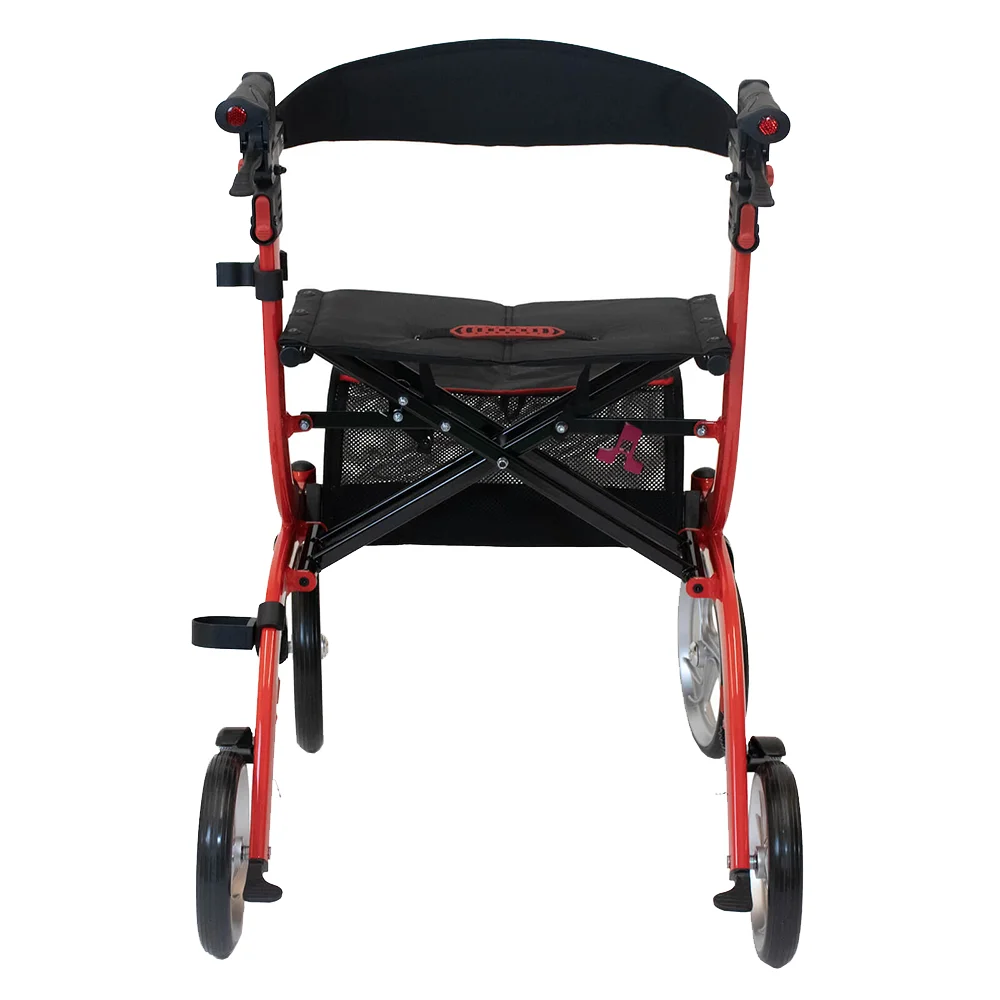 Drive DeVilbiss Nitro 4 Wheel Rollator Red Rear