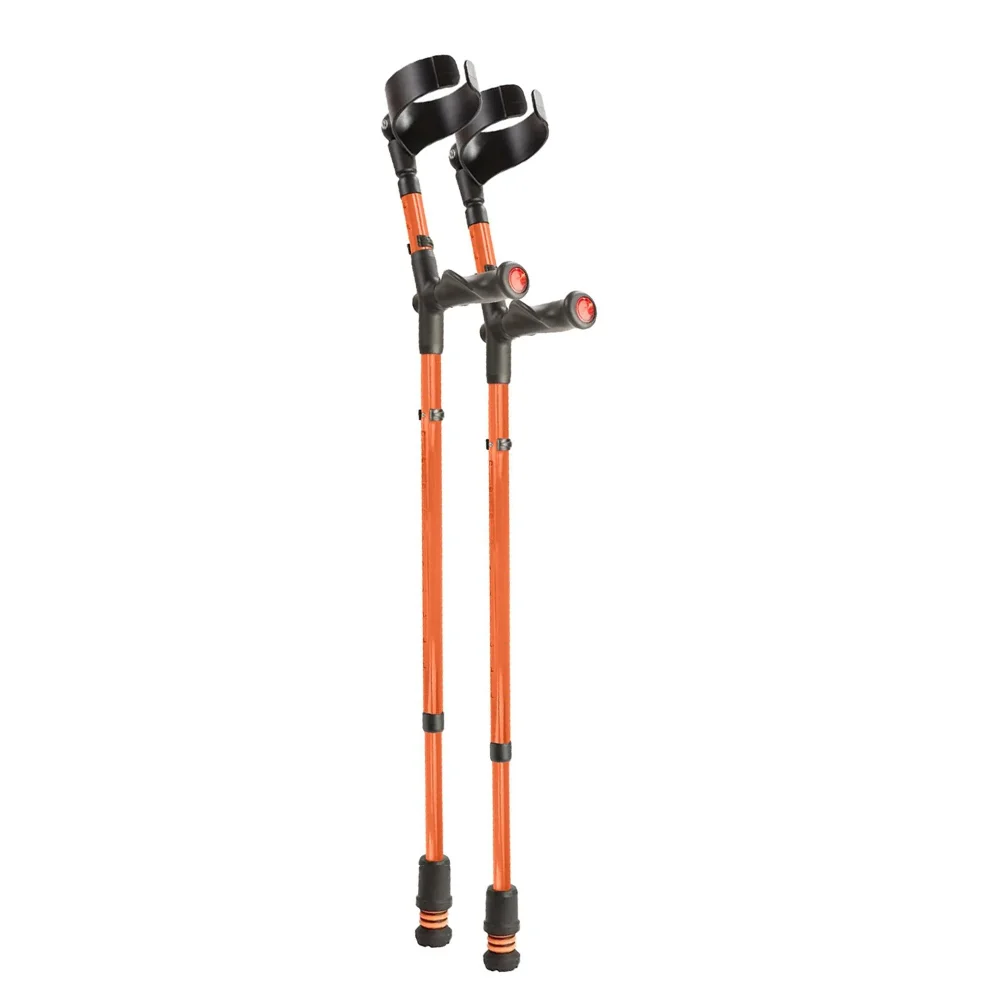 Flexyfoot Comfort Grip Double Adjustable Crutches Orange Flexyfoot Comfort Grip Double Adjustable Crutches Orange