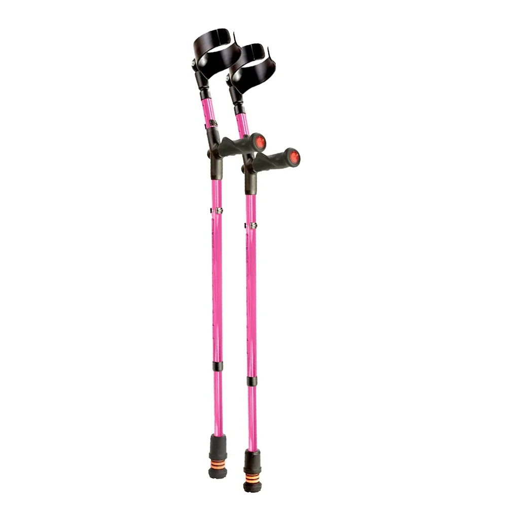 Flexyfoot Comfort Grip Double Adjustable Crutches Pink Flexyfoot Comfort Grip Double Adjustable Crutches Pink