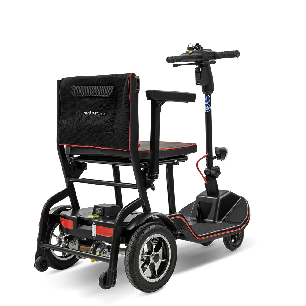 Scooterpac Feather Fold Lightweight Folding Mobility Scooter Rear Right Scooterpac Feather Fold Lightweight Folding Mobility Scooter Rear Right