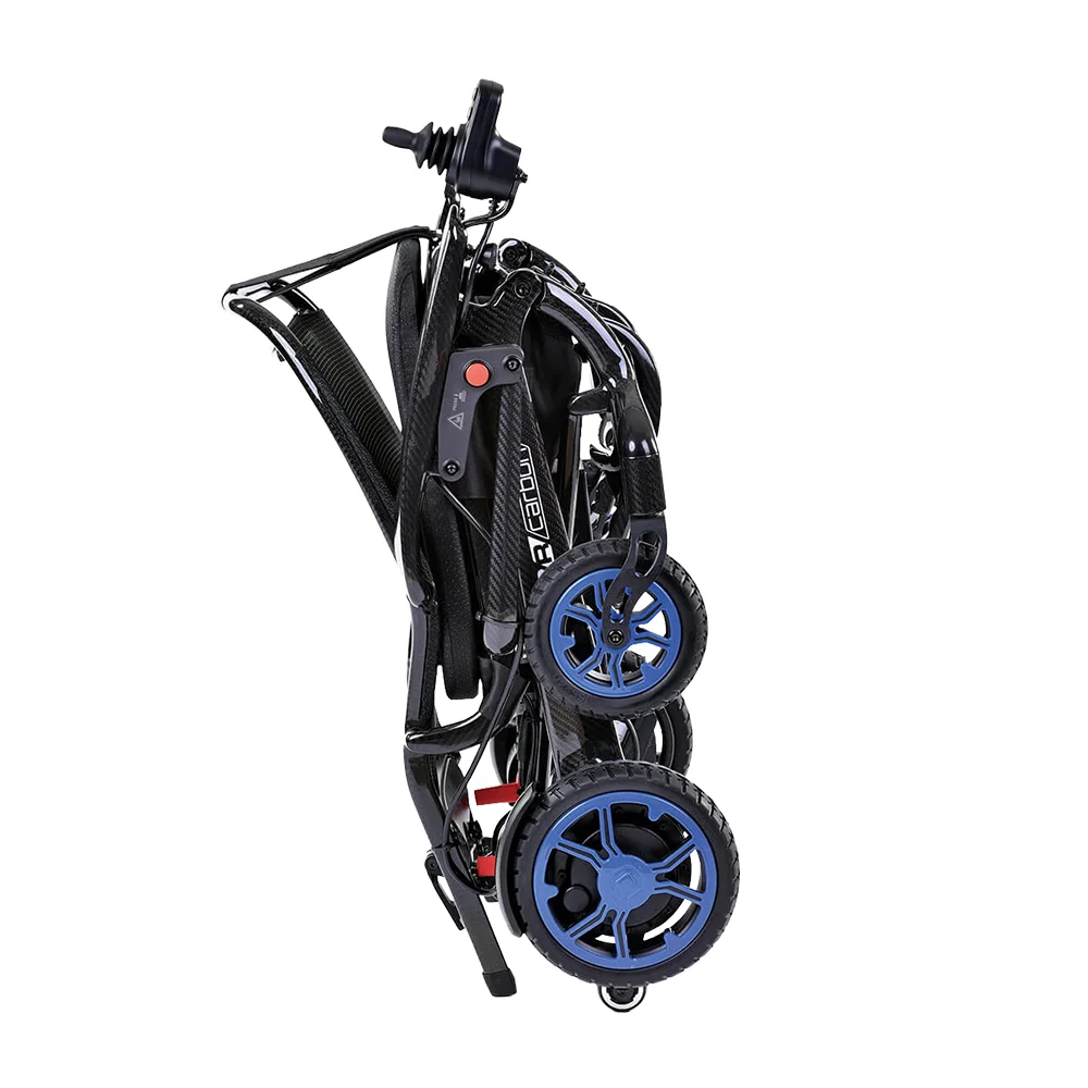 Quickie Q50R Carbon Folding Powerchair folded Quickie Q50R Carbon Folding Powerchair folded