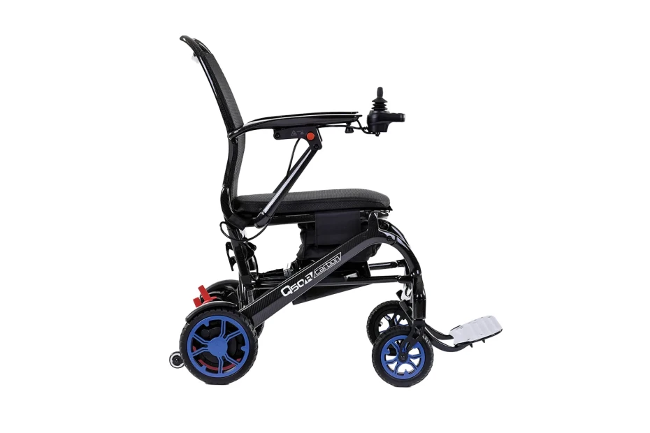 Quickie Q50R Carbon Folding Powerchair side