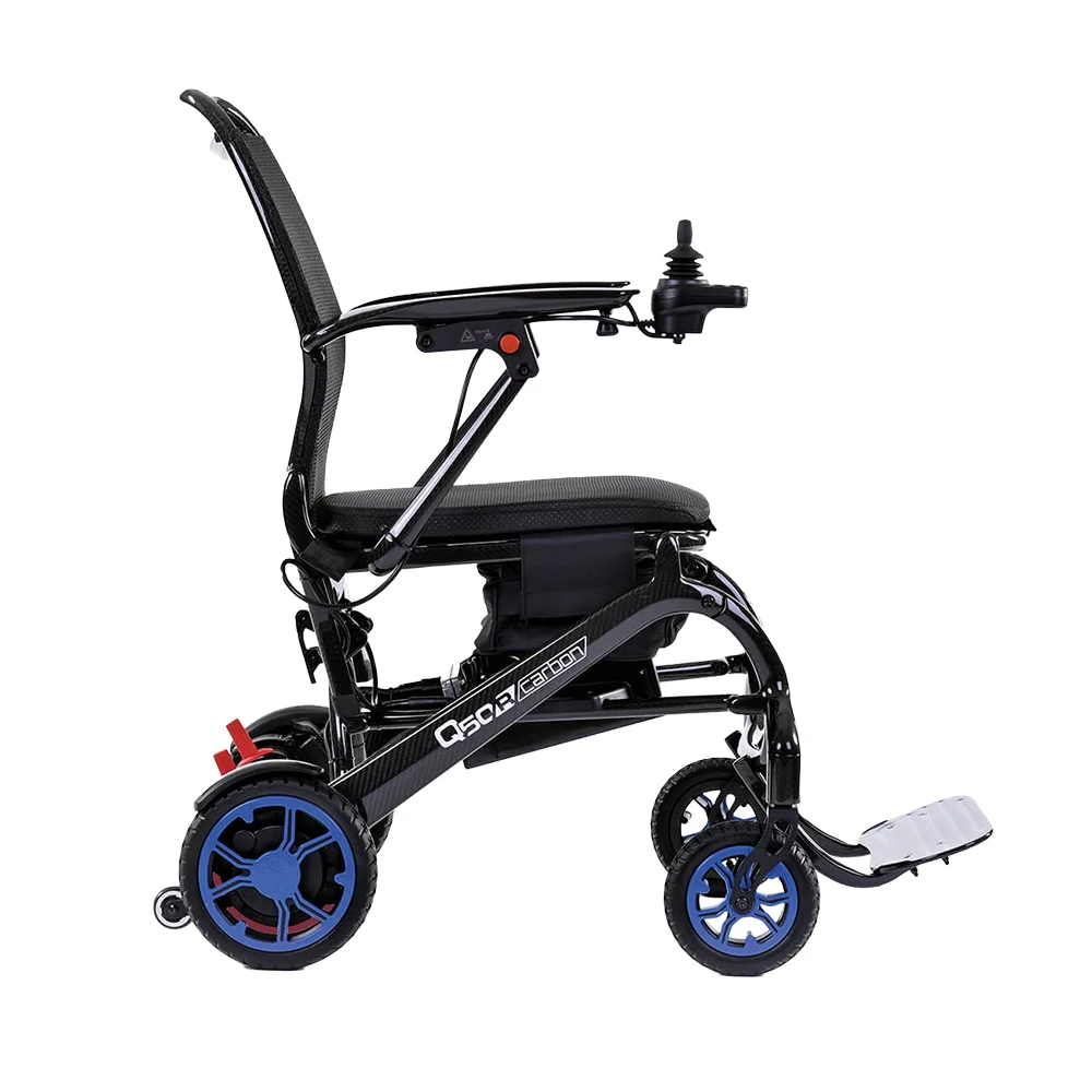 Quickie Q50R Carbon Folding Powerchair side Quickie Q50R Carbon Folding Powerchair side