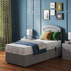 Divan Small Adjustable Bed with Castors