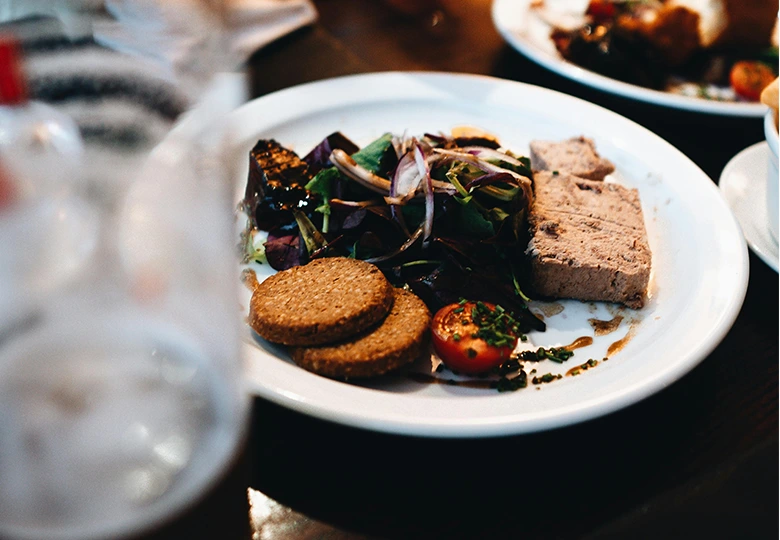 Traditional Scottish pub food