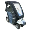 TGA Breeze S4 fitted with Solid Canopy in TGA Breeze S4 Mobility Scooter in Bright Silver