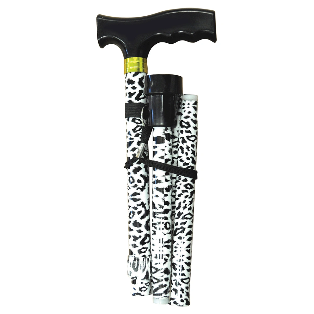 Extendable Patterned Folding Walking Stick Folded