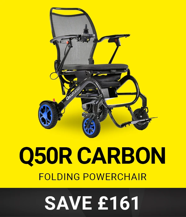 Save £160 on Q50R Carbon Folding Powerchair | Black Friday Deals | Modern Mobility