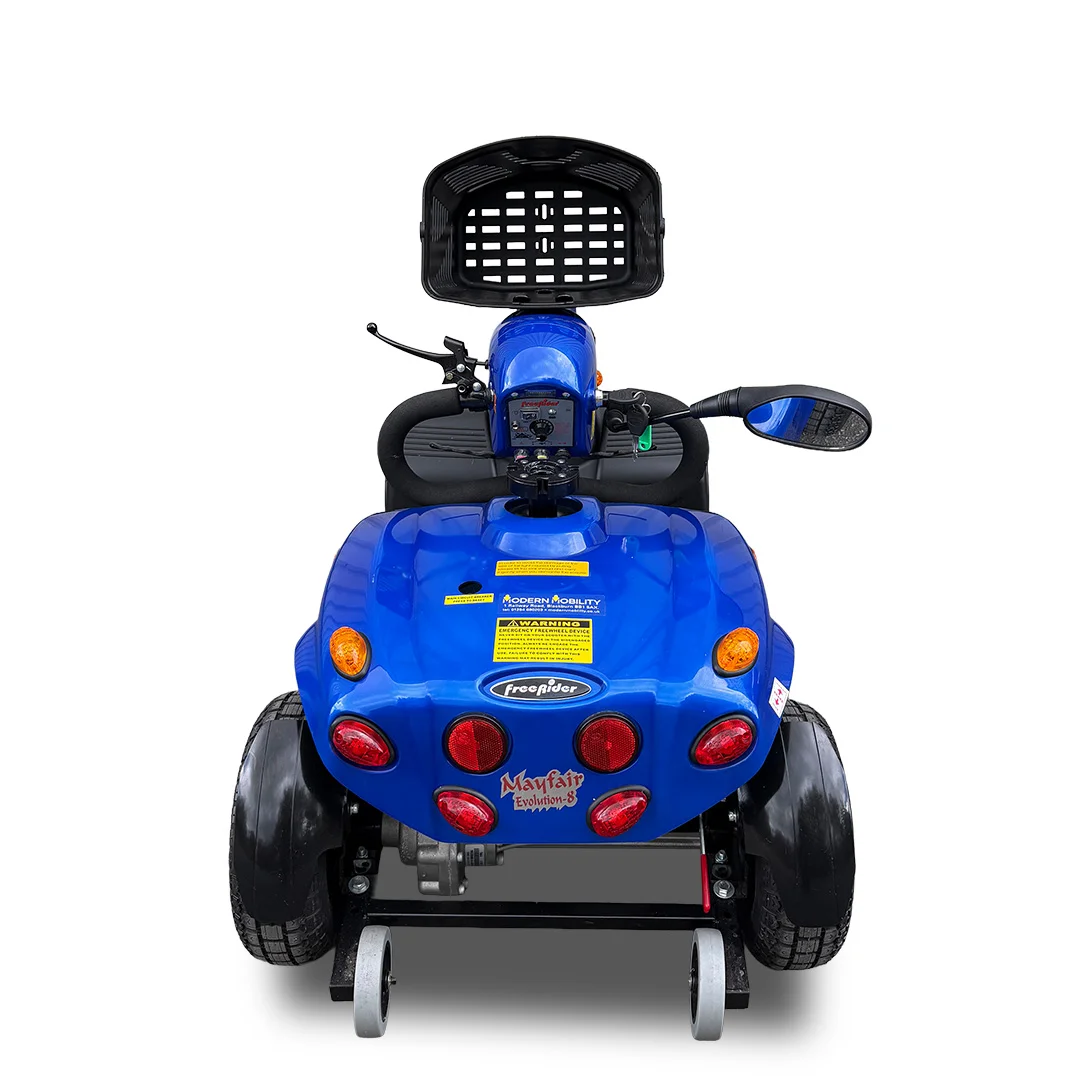 Freerider Mayfair Evolution 8 Blue Approved Used Mobility Scooter Freerider Mayfair Evolution 8 Blue Approved Used Mobility Scooter