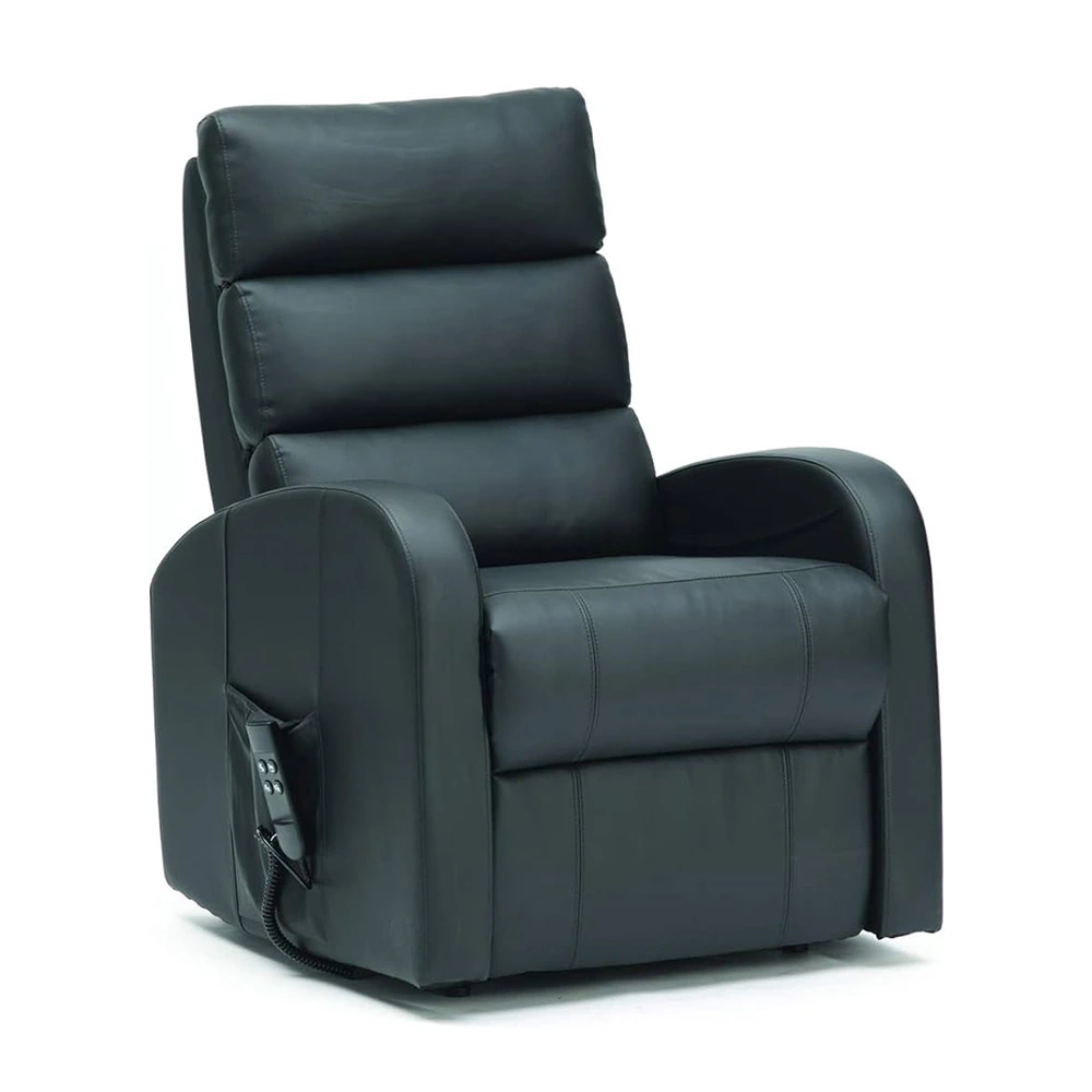 Three Tier Back Riser Recliner PU Black Three Tier Back Riser Recliner PU Black