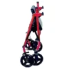 A-Series 4 Wheel Rollator in Red Folded