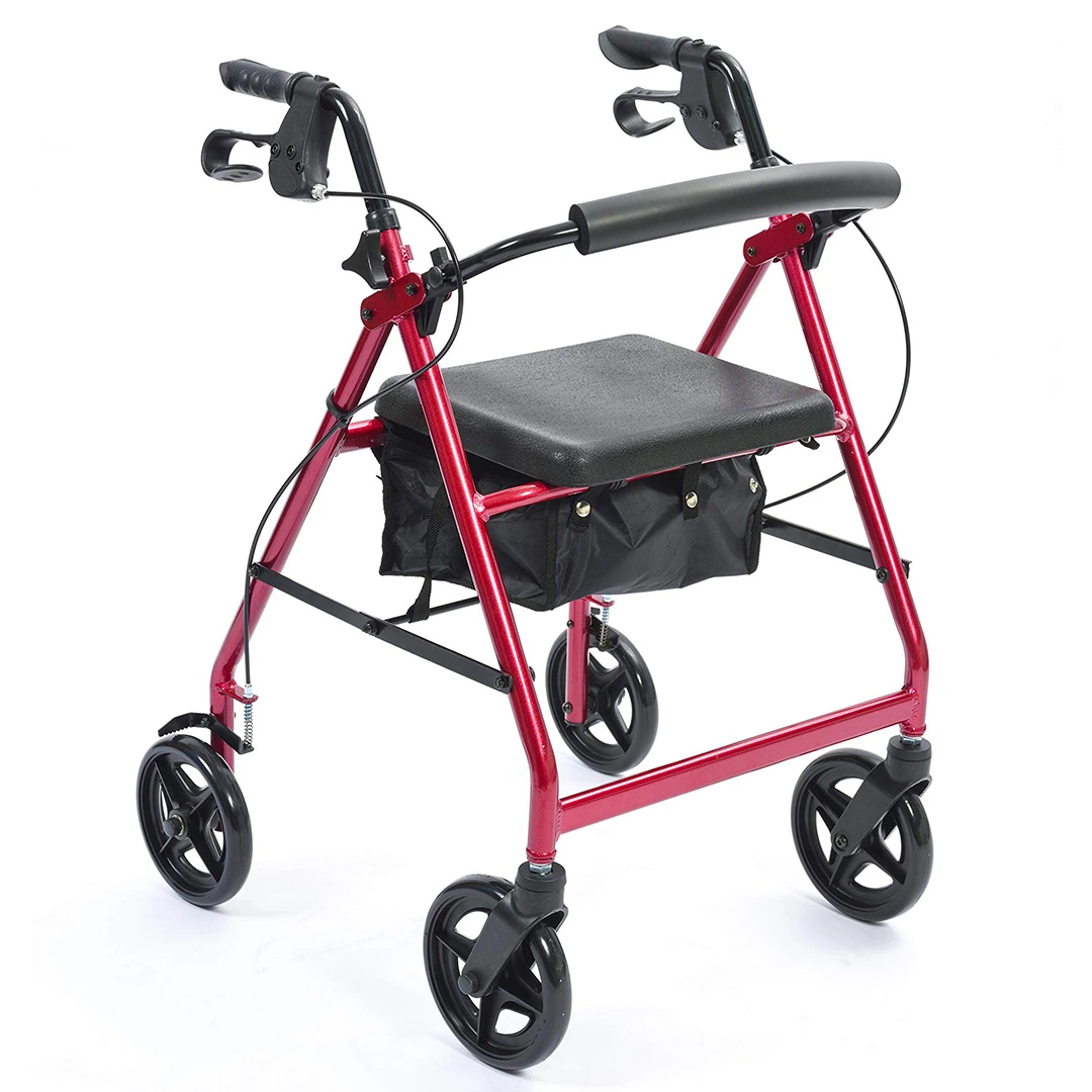 A-Series 4 Wheel Rollator in Red