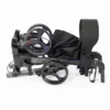 Four Wheel Triple Fold Aluminium Rollator folded on side