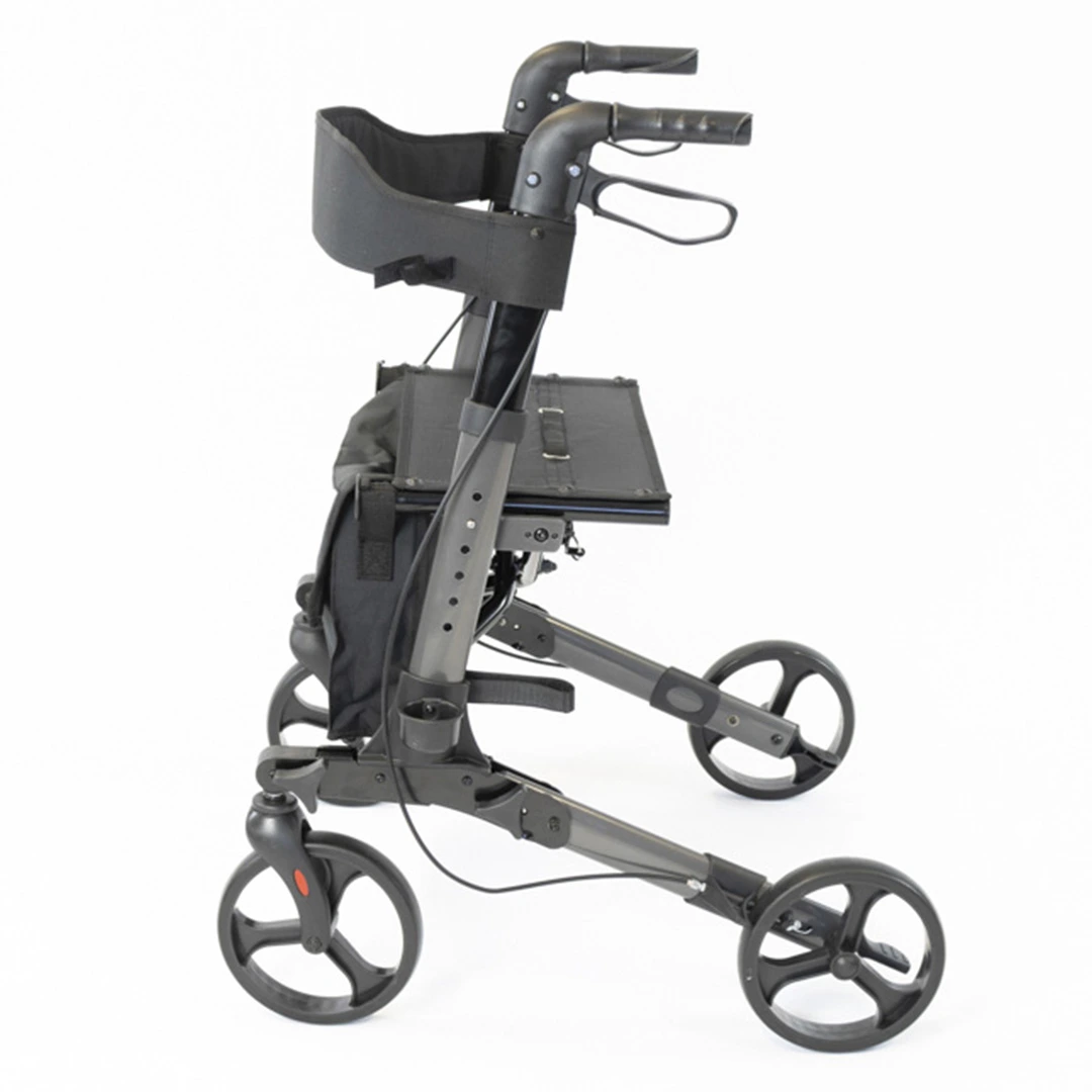 Four Wheel Triple Fold Aluminium Rollator left side