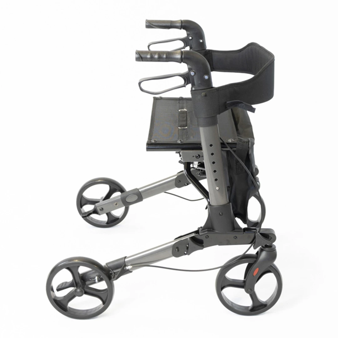 Four Wheel Triple Fold Aluminium Rollator right side