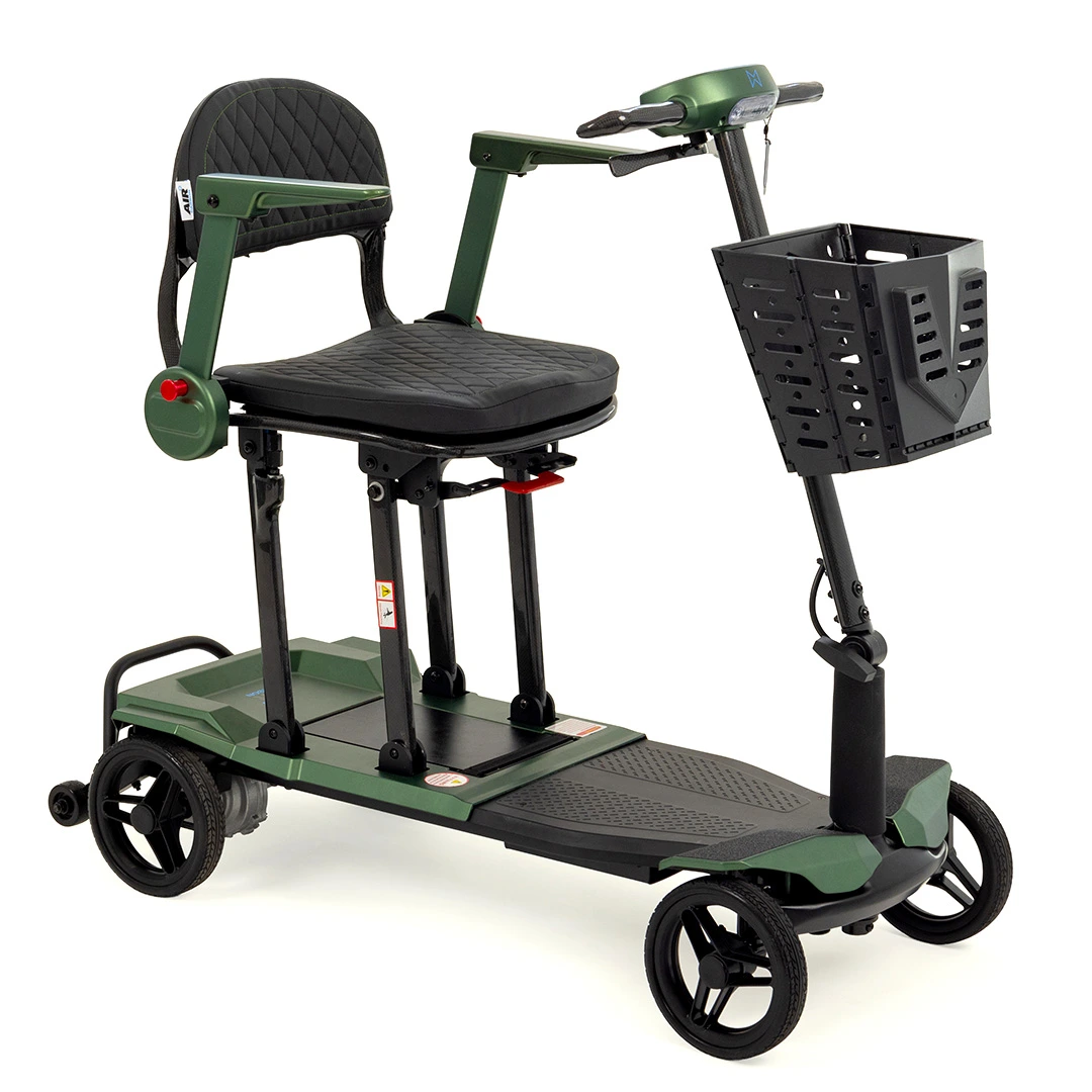Monarch Air Carbon Folding Mobility Scooter green Monarch Air Carbon Folding Mobility Scooter green